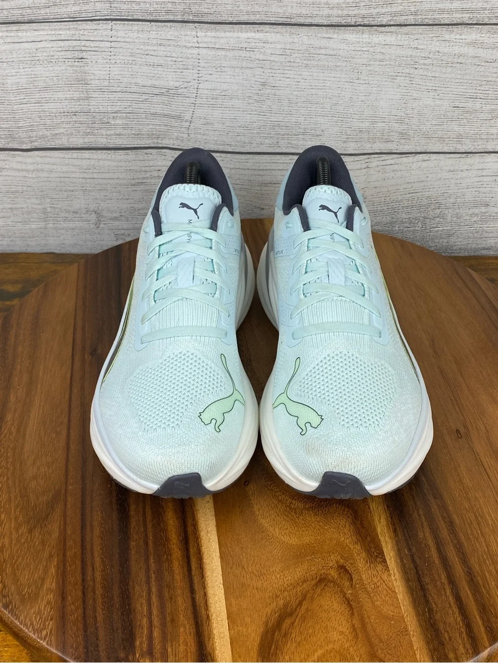Puma Magnify Nitro 2 Light Blue Fizzy Apple Running Shoe 377540-15 Women Size 9
